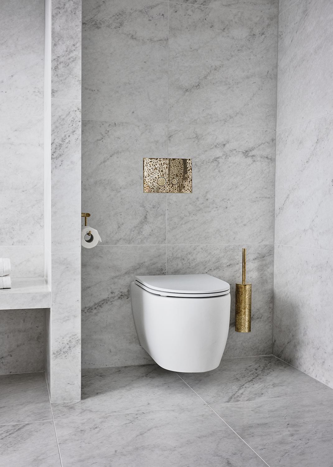 Toalett inspiration från Bricmate Glanshammar White Honed Klinker